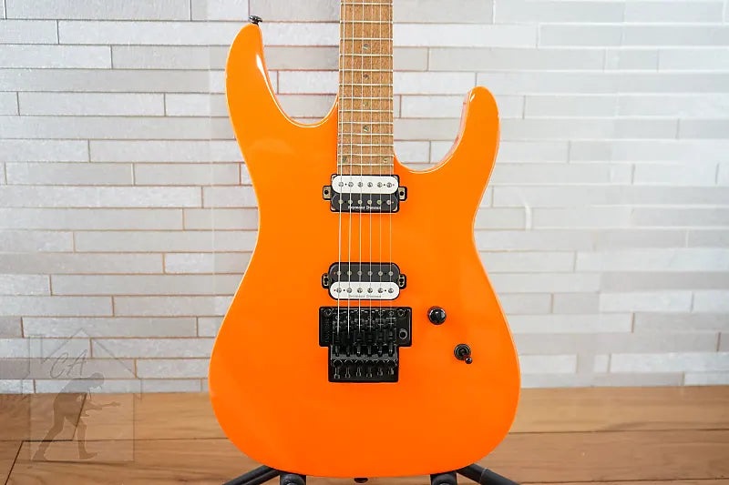 Dean MD24 Floyd Roasted Maple Electric Guitar in Vintage Orange |  GuitarSloth